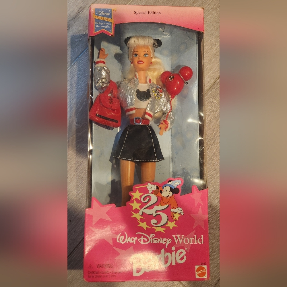 Mattel Walt Disney Word 25th Edition Barbie Doll